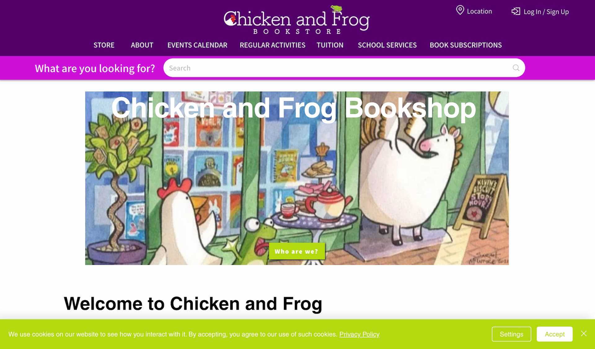 Media and Emerging Technologies Y3 Submission - Chicken and Frog website redesign.