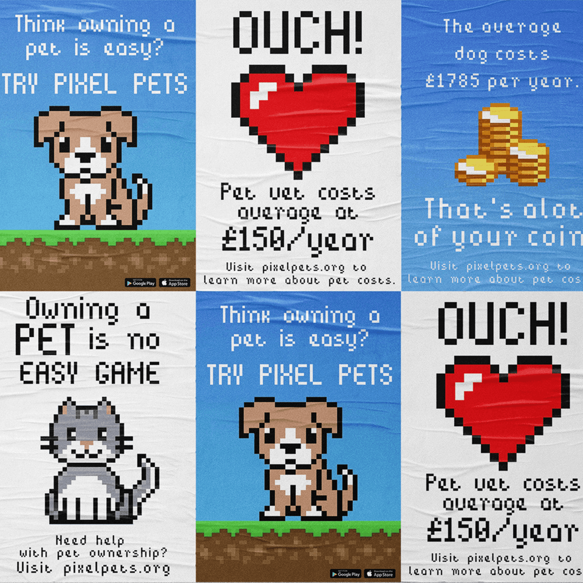 Pixel Pets Posters