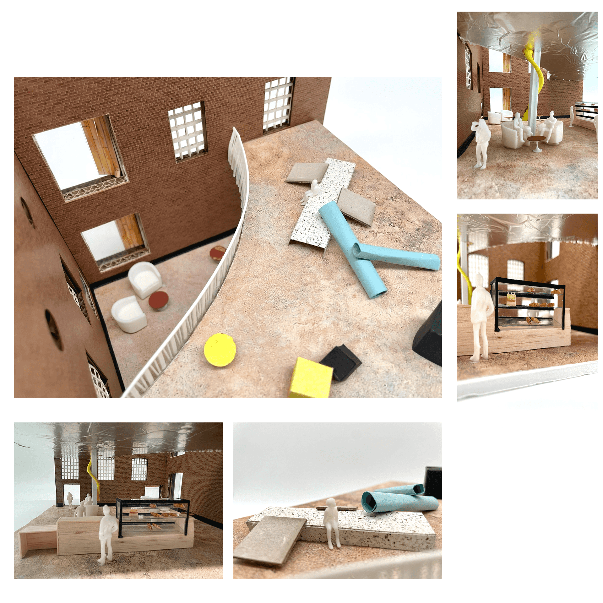 Yr 2: Model of the interior shows the use of space and double height that allows for communication between the levels. 